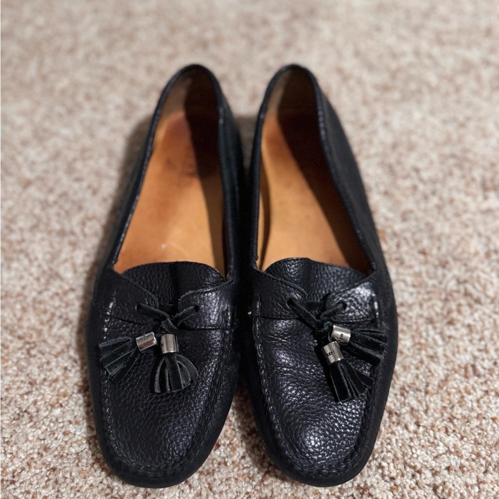Ralph Lauren Black Leather driving Loafers